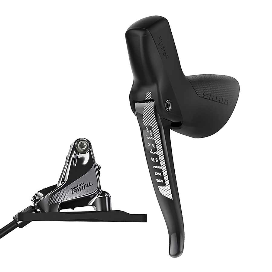 SRAM Rival 1 Disc Brake Cable-Actuated Dropper Remote Lever - Left/Front Flat Mount 20mm Offset - Black A1