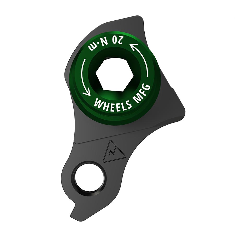 Patilla de cambio universal Wheels Manufacturing - 404-9 Para cuadros diseñados para aceptar SRAM UDH BLK/Green