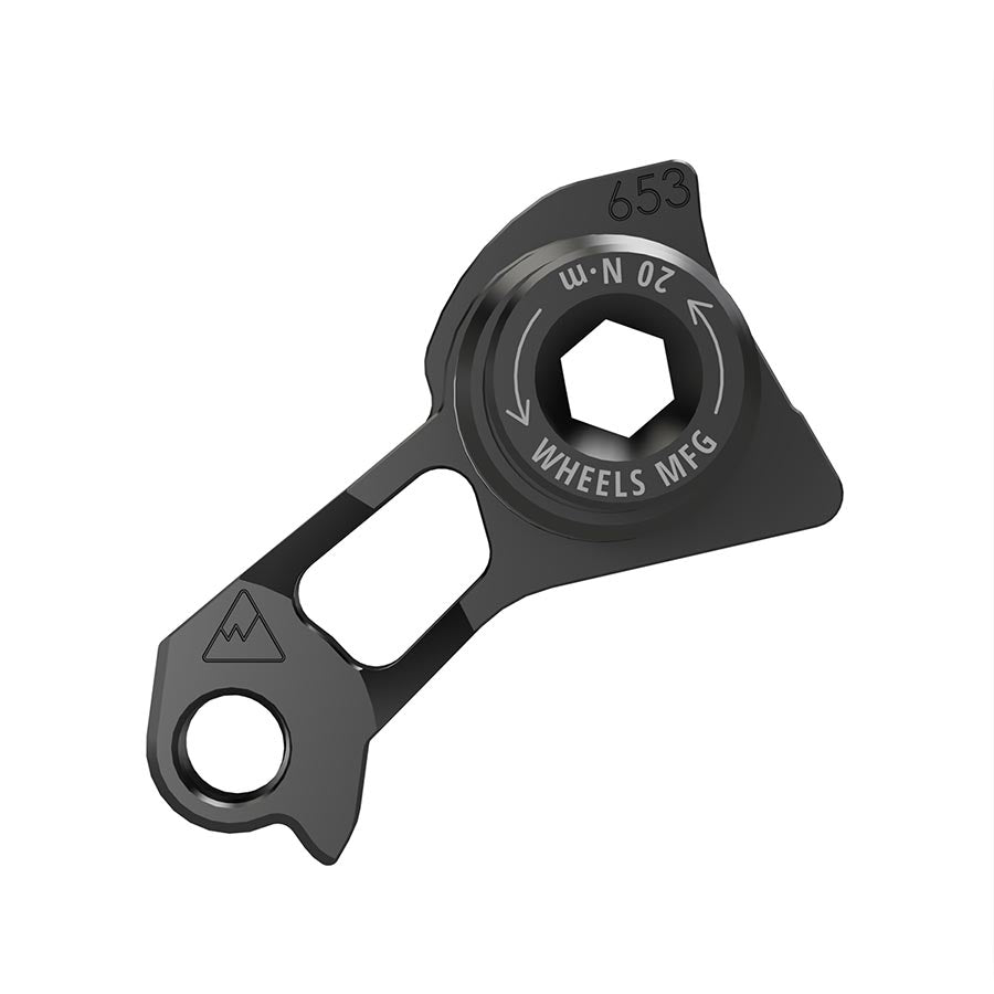 Patilla de cambio de Wheels Manufacturing: 653 SRAM UDH, utiliza desviadores traseros Shimano MTB