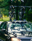 SeaSucker Mini Bomber 2-Bike Roof Rack - HUSKE QR Fork Mounts Rear Wheel Holders BLK
