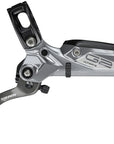 Maneta de freno de disco SRAM G2 Ultimate - Delantera hidráulica, montaje en poste, palanca de carbono, herrajes de titanio, anodizado gris polar A2