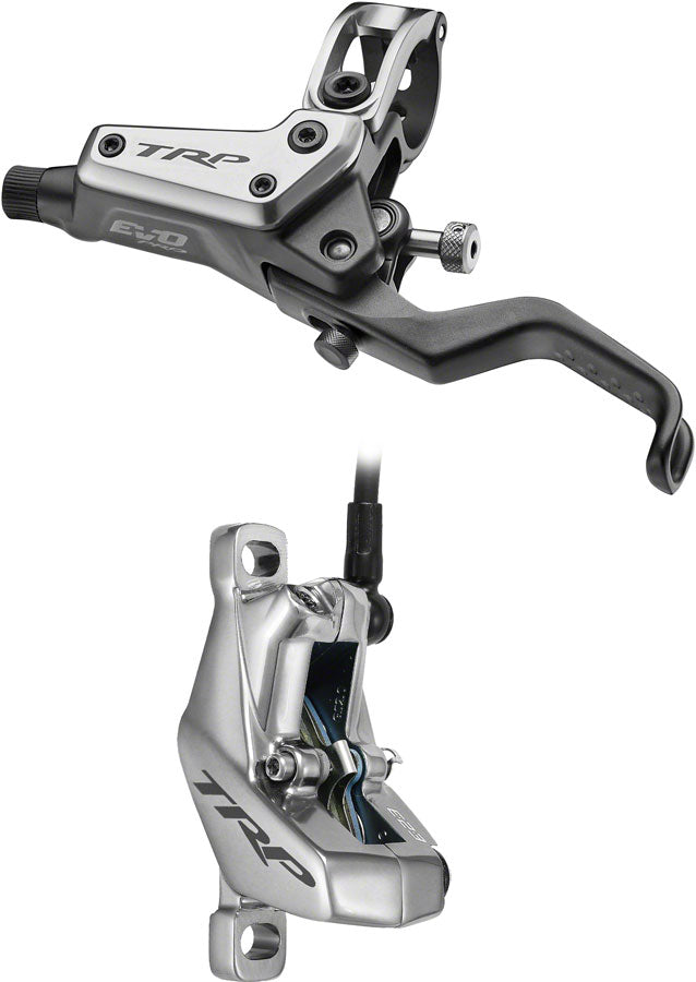 Maneta de freno de disco TRP EVO Pro HD-M9040 (izquierda/delantera, trasera, 1900 mm, montaje en poste, 4 pistones, gris)