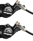 Maneta de freno de disco Hope Tech 3 X2 Duo (izquierda, delantera y trasera, hidráulica, montaje en poste, negra)