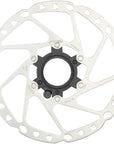 Rotor de freno de disco Shimano STEPS RT-EM600-M con sensor de velocidad integrado, imán - 180 mm, bloqueo central para bicicleta eléctrica, color plateado