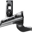 Maneta de freno de disco Shimano XTR M9200 XC (izquierda/delantera), montaje en poste, pinza de 2 pistones, manguera SM-BH90-SS, pastillas de metal, color gris