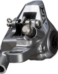 Maneta de freno de disco Shimano XTR M9200 XC (derecha/trasera), montaje en poste, pinza de 2 pistones, manguera SM-BH90-SS, pastillas de metal, color gris