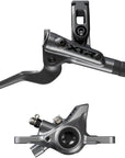 Maneta de freno de disco Shimano XTR M9200 XC (derecha/trasera), montaje en poste, pinza de 2 pistones, manguera SM-BH90-SS, pastillas de metal, color gris