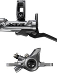 Freno de disco Shimano XTR BR-M9200 BL-M9220 Maneta (izquierda/delantera) Montaje en poste Pinza de 2 pistones Manguera SM-BH90-SS Pastillas metálicas Gris