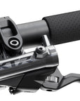 Maneta de freno de disco Shimano XTR M9220 Enduro (izquierda/delantera), montaje en poste, pinza de 4 pistones, SM-BH90-SBM, manguera, pastillas metálicas con aletas, color gris