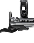Maneta de freno de disco Shimano XTR M9220 Enduro (derecha/trasera, montaje en poste, pinza de 4 pistones, SM-BH90-SBM, manguera, aletas, pastillas metálicas, gris)