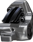 Maneta de freno de disco Shimano XTR M9220 Enduro (derecha/trasera, montaje en poste, pinza de 4 pistones, SM-BH90-SBM, manguera, aletas, pastillas metálicas, gris)