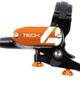 Juego de freno de disco y maneta Hope Tech 4 V4 - Delantero hidráulico de montaje en poste, color naranja