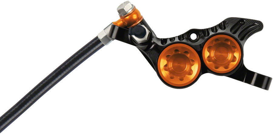 Juego de freno de disco y maneta Hope Tech 4 V4 - Trasero Hidráulico Post Mount Naranja