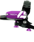 Juego de freno de disco y maneta Hope Tech 4 V4 - Trasero Hidráulico Post Mount Morado