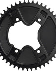 Wolf Tooth Aero 110 Asymmetric BCD Chainring - 50t 110 Asymmetric BCD 4-Bolt Drop-Stop ST For Shimano GRX 800 Series BLK