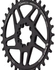 Wolf Tooth Elliptical Direct Mount Chainring - 32t SRAM Direct Mount Drop-Stop B For SRAM 8-Bolt Cranksets 0mm Offset - Black
