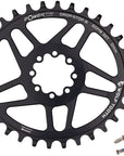 Wolf Tooth Elliptical Direct Mount Chainring - 32t SRAM Direct Mount Drop-Stop B For SRAM 8-Bolt Cranksets 0mm Offset - Black