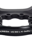 Araña de plato Cane Creek eeWings - 4 tornillos 110 80 BCD asimétrico, montaje de 8 tornillos, sistemas Shimano GRX 1x 2x, negro