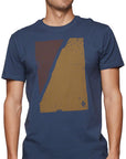 Black Diamond Block Print Mountain Tee - Ink Blue Mens Small