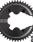Wolf Tooth Aero Direct Mount 1x Chainring - 46t 4-Bolt Drop-Stop ST Compatible Shimano Dura-Ace R9200/R9200-P Only BLK
