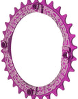 RaceFace 1x Narrow Wide Chainring - 30t 104 BCD 10-12 Speed 7075 Aluminum Purple