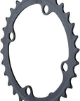 Full Speed Ahead Omega/Vero Pro Steel Road Double Chainring - 34t 90 BCD Steel N-11 BLK