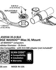 Soporte para computadora K-EDGE Wahoo MAX XL - 35,0 mm anodizado negro