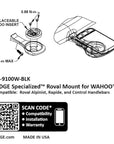 Soporte para computadora K-EDGE Wahoo Specialized Roval - Anodizado negro