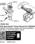 Soporte combinado K-EDGE Garmin Specialized Roval - Anodizado negro
