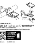 K-EDGE Bosch Kiox Out Front Computer Mount - Black