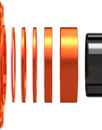 Kit de conversión de ruedas SOLO-SPLINE Micro Spline de una sola velocidad (18 dientes) para bujes Shimano Micro Spline, color naranja