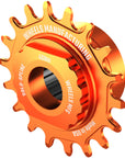 Kit de conversión de ruedas SOLO-SPLINE Micro Spline de una sola velocidad (18 dientes) para bujes Shimano Micro Spline, color naranja