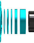 Kit de conversión de ruedas SOLO-SPLINE Micro Spline de una sola velocidad (18 dientes) para bujes Shimano Micro Spline (verde azulado)