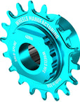 Kit de conversión de ruedas SOLO-SPLINE Micro Spline de una sola velocidad (18 dientes) para bujes Shimano Micro Spline (verde azulado)