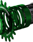 Kit de conversión de ruedas SOLO-SPLINE Micro Spline de una sola velocidad - 18 dientes para bujes Shimano Micro Spline, color verde