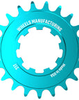 Ruedas de fabricación SOLO-SPEED Cog - 21t Compatible con kits SOLO-SPLINE SOLO-XD Verde azulado
