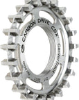 Gates Carbon Drive CDX CenterTrack Thread-On Fixie Rear Sprocket - 21t Compatible ISO Fixed Cog Threading Silver