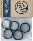 Problem Solvers Headset Stack Spacer - 25.4 3mm 1 5mm 1 10mm 3 Aluminum BLK Assorted 5 Piece Kit