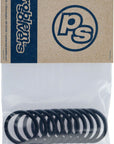 Espaciador de pila de auriculares Problem Solvers - 25,4 x 3 mm, aluminio negro, bolsa de 10
