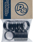Problem Solvers Headset Stack Spacer - 25.4 10mm Aluminum Black Bag of 10