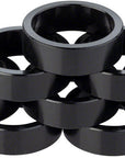 Problem Solvers Headset Stack Spacer - 25.4 10mm Aluminum Black Bag of 10