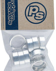 Espaciador de pila de auriculares Problem Solvers - 25,4 x 10 mm, aluminio plateado, bolsa de 10