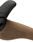 Puños Ergon GP2 Evo BioKork - Lock-On pequeños, negro/marrón
