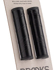 Brooks Willow Leather Grips - Black 130/130mm