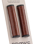 Brooks Willow Leather Grips - Antique Brown 130/130mm