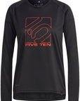 Camiseta de manga larga Five Ten - Negra para mujer, talla extra grande