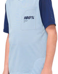 100% Ridecamp Jersey - Blue/Navy Short Sleeve Youth Medium