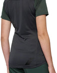 100% Ridecamp Jersey - Charcoal/Green Short Sleeve Womens X-Large