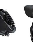 Freno de disco hidráulico Shimano GRX ST-RX400/BR-RX400, palanca de freno/cambio (derecha, 10 velocidades, montaje plano, pastillas de resina con aletas, negro)