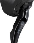 Freno de disco hidráulico Shimano GRX ST-RX400/BR-RX400, palanca de freno/cambio (derecha, 10 velocidades, montaje plano, pastillas de resina con aletas, negro)